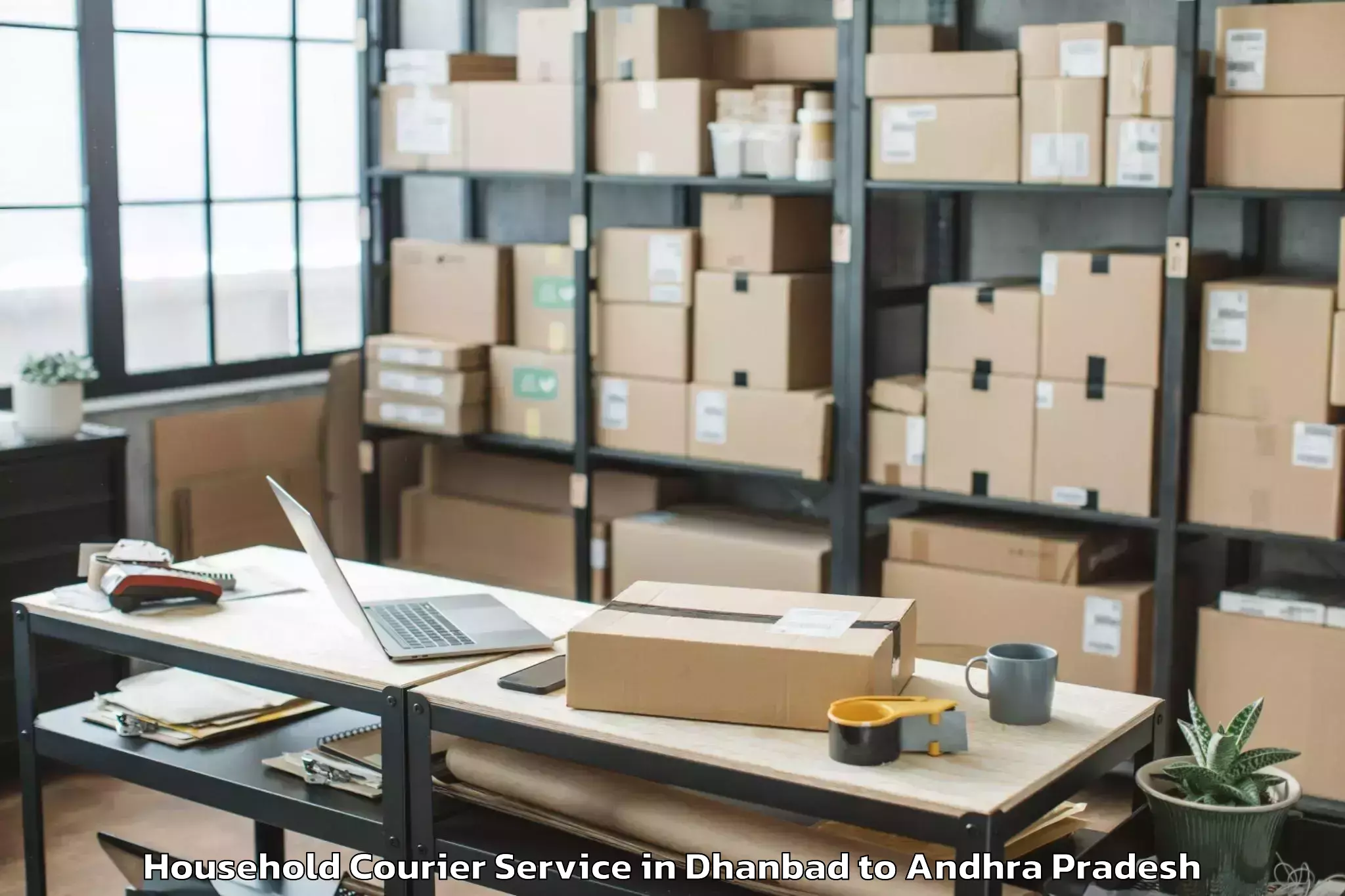 Professional Dhanbad to Vemulapalli Household Courier